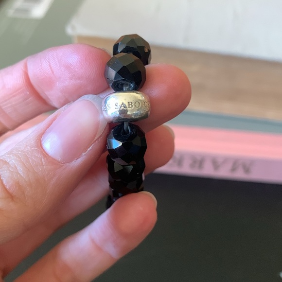 THOMAS SABO Obsidian Beaded Charm Bracelet - Picture 3 of 5